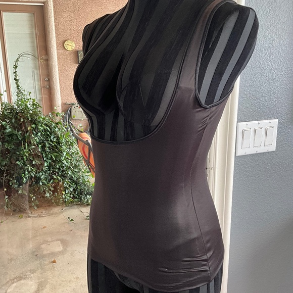 TC Fine Intimates Torsette 4141 Shaping Camisole Firm Control Open Bust Black L - Picture 3 of 7